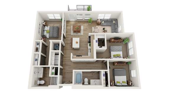 3 Bedroom, 2 Bath 1,256 Sq Ft - Railway Flats, Loveland, CO
