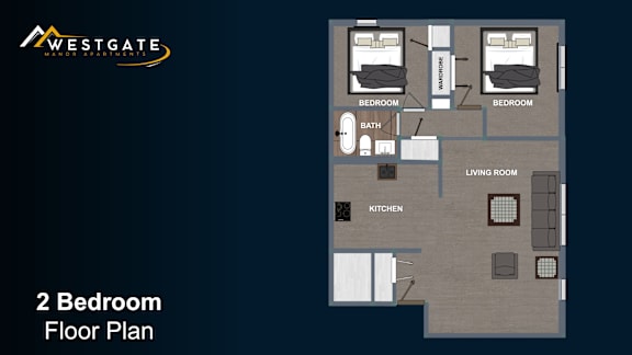 A 2 Bedroom Floor Plan for Westgate.