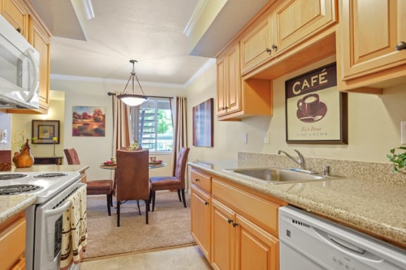 Well Equipped Kitchen And Dining at Clayton Creek Apartments, California