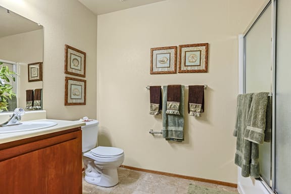 Spa Inspired Bathroom at Cypress Landing, Salinas