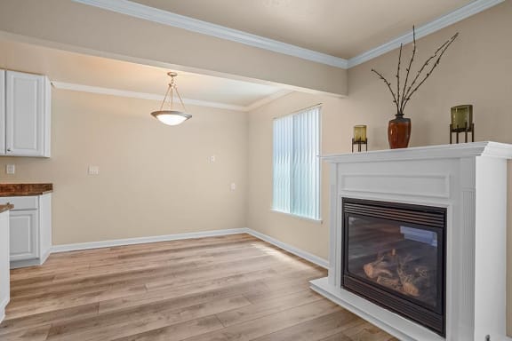 Fireplace Area at Peninsula Pines Apartments, South San Francisco, CA