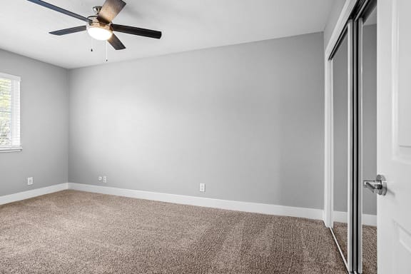 Carpeted Bedroom Area at Peninsula Pines Apartments, South San Francisco, CA, 94080