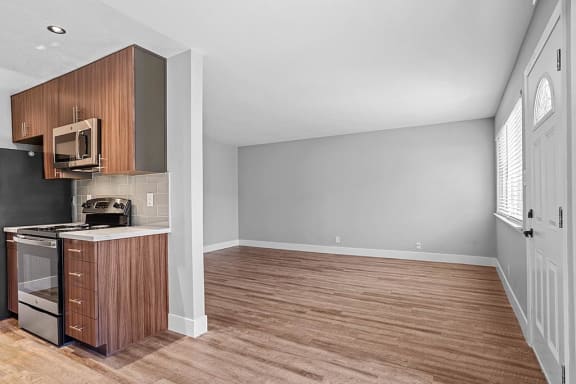 Wood Floor Dining Room at Peninsula Pines Apartments, California, 94080