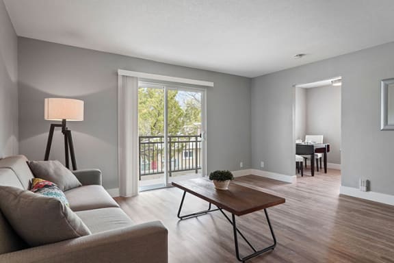 Living Room With Plenty Of Natural Light at Parkside Apartments, Davis, California