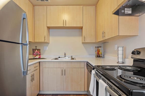 Fully Equipped Kitchen at Parkside Apartments, California