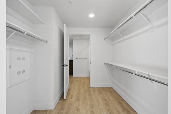 White hallway at Brickside Heights, Utah