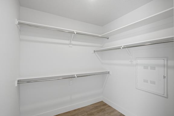White Closet with Shelves at Brickside Heights, Millcreek