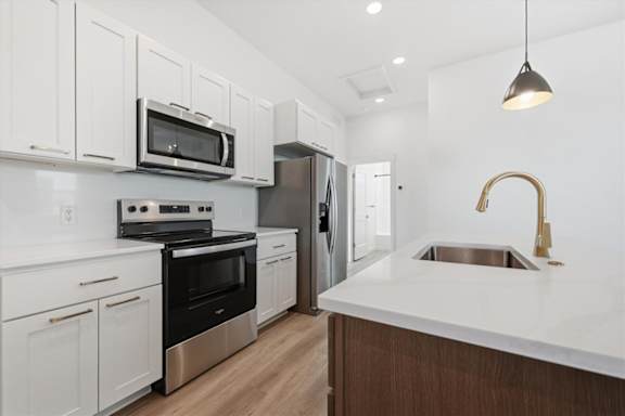 Kitchen with sink and faucet at Alante Homes at Spring Run, Caldwell
