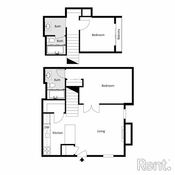 11D4E0 Floor Plan at Avia Lofts at Founders Road, Indianapolis, IN