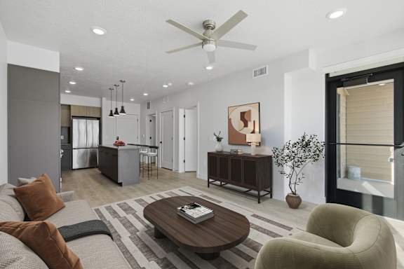 Furnished Living Room1 at Brickside Heights, Utah, 84106