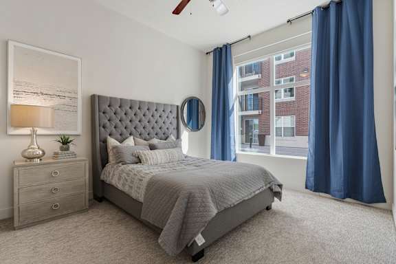 Bedroom with cozy bed2 at 200 City View, Provo
