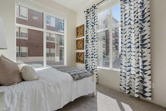 Bedroom with large windows1 at 200 City View, Provo
