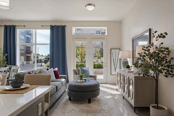 Bright Living Room2 at 200 City View, Provo