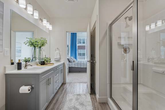 Bathroom with glass separated shower2 at 200 City View, Provo, UT