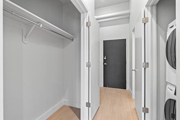 Laundry room and closet at Brickside Heights, Millcreek, Utah