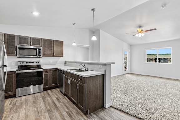 Functional Kitchen at Red Rock Apartments, Rapid City