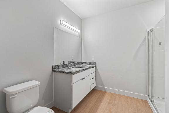 Luxurious bathroom interior at Brickside Heights, Millcreek, 84106