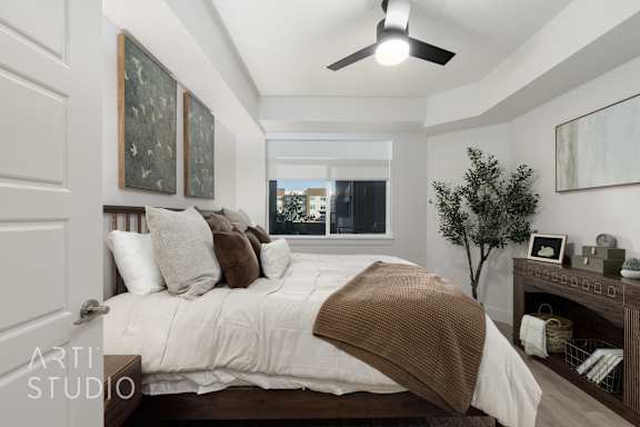 Modern Bedroom with Bed at The Vue At Desert Color, St. George, 84790