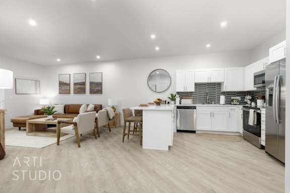 Kitchen and Living Room view at The Vue At Desert Color, St. George, UT
