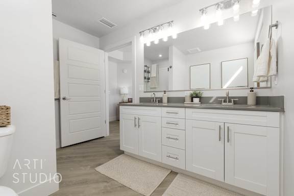 White Bathroom Interior at The Vue At Desert Color, St. George