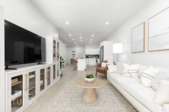 Furnished Living Room at The Vue At Desert Color, St. George
