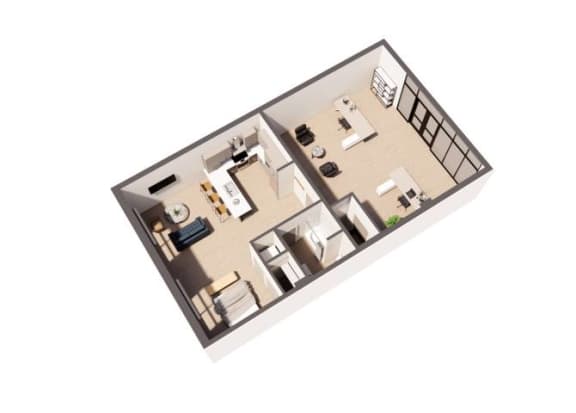 Picasso Loft Floor Plan at Paperbox Lofts, Utah, 84101