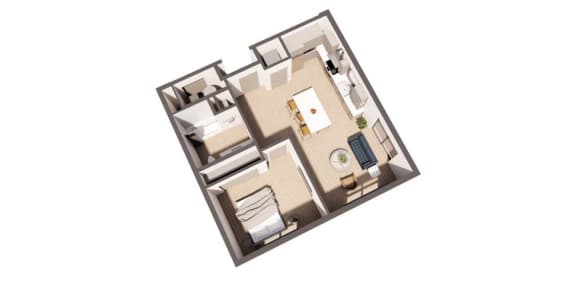 Monet Bleu Floor Plan at Paperbox Lofts, Salt Lake City, Utah, 84101