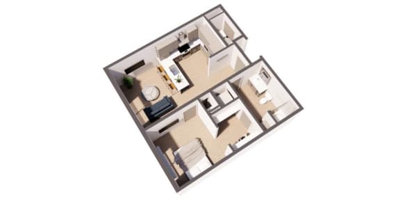 Monet Rouge Floor Plan at Paperbox Lofts, Salt Lake City, Utah