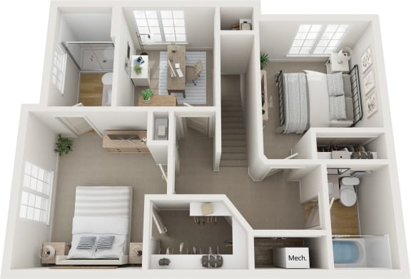 4 Bed 3 Bath Floor Plan at Alante Homes at Lake Hazel, Idaho