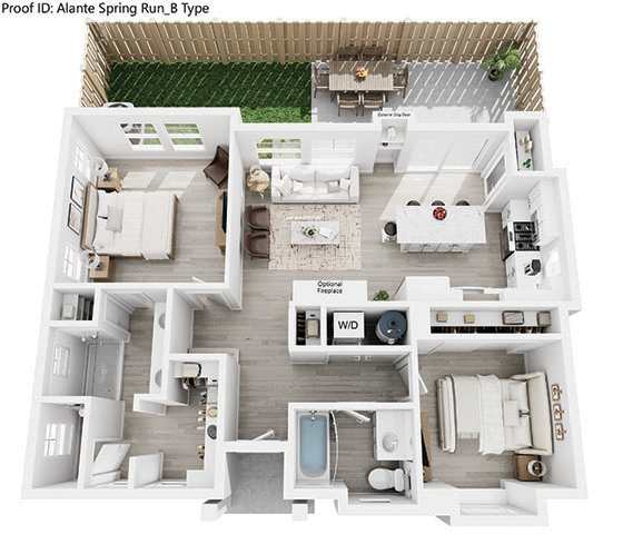 Chapelle Floor Plan at Alante Homes at Spring Run, Idaho, 83607