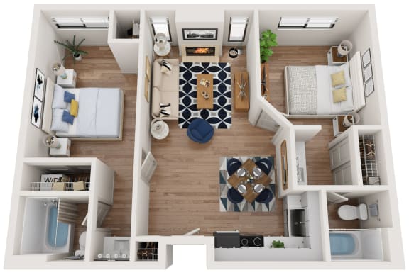 a floor plan of a 1 bedroom apartment at the crossings at white marsh