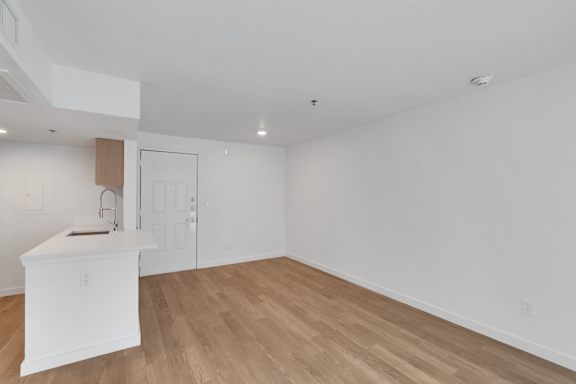 Kitchen with wooden floor11 at AVIA Apartments On Alpha, Dallas
