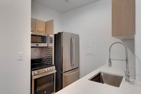 Kitchen Area8 at AVIA Apartments On Alpha, Dallas, TX,