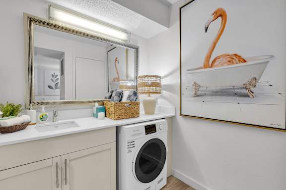 Bathroom with sink at AVIA Lofts on Liberty Ridge, Jacksonville, FL, 32256