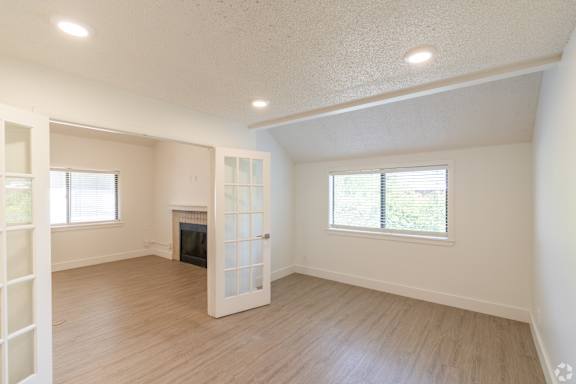 Wide Windows in the bedroom at Avia Lofts at Maple Road, New York, 14221