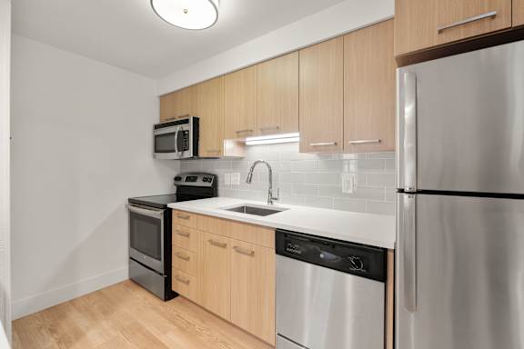 Cozy Contemporary Cooking Space at AVIA Lofts on Parkway, Vancouver Washington