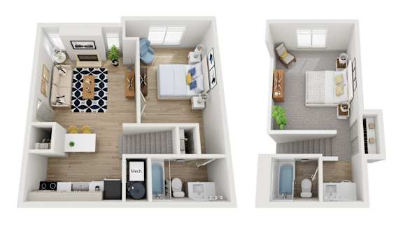 Floor Plan  3 Bed 2 Bath Floorplan at AVIA Lofts on Parkway, Vancouver