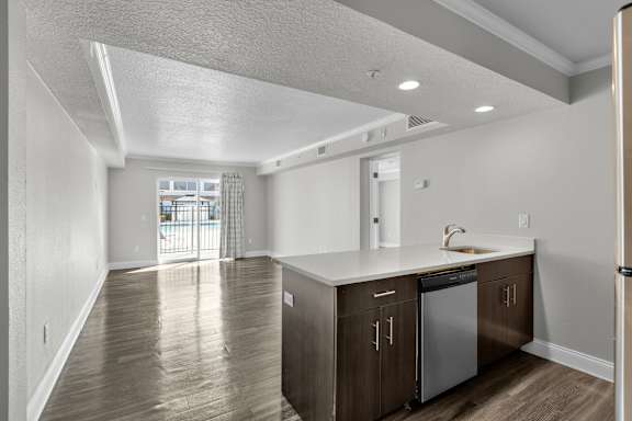 Kitchen with a dishwasher at Avia Apartments at Reedy Creek, Florida, 34747