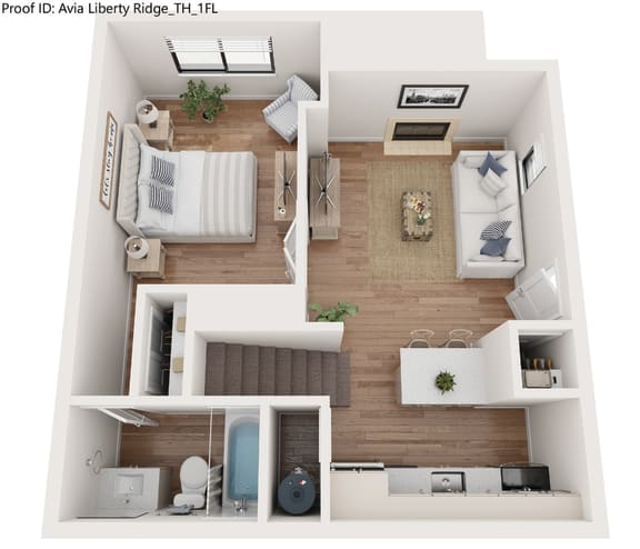 Floor Plan  Two Bedroom Loft Floor Plan at AVIA Lofts on Liberty Ridge, Jacksonville, FL, 32256