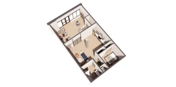 Picasso Loft Floor Plan at Paperbox Lofts, Salt Lake City, Utah