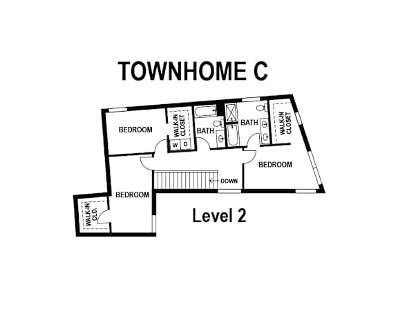 Floor 2: 3 bed, 2.5 bath townhome for rent at Brickside Heights in Millcreek, UT with 1,950 square feet near Salt Lake City, UT at Brickside Heights.