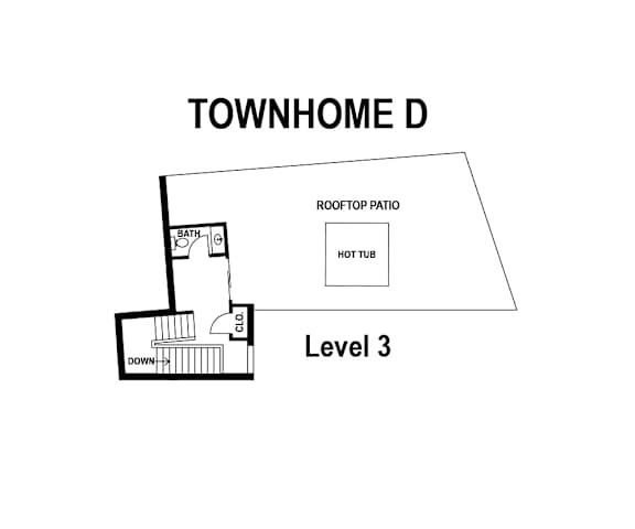 Floor 3. Two Bed, 4 bath, 2,275 square foot townhome with rooftop hot tub at Brickside Heights, UT