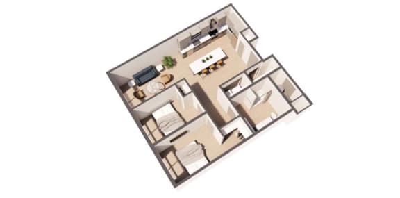 Dali Bleu Floor Plan at Paperbox Lofts, Salt Lake City, Utah