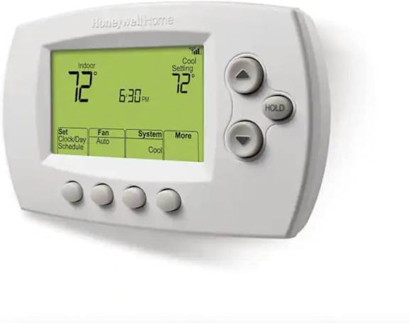 A Honeywell home thermostat shows the indoor temperature as 72 degrees. at AVIA Lofts on Parkway, Vancouver Washington