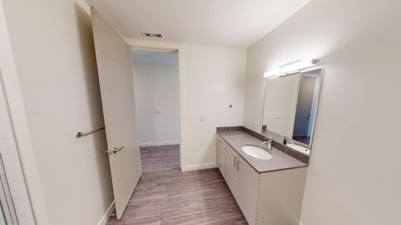 huge bathroom at Paperbox Lofts, Utah