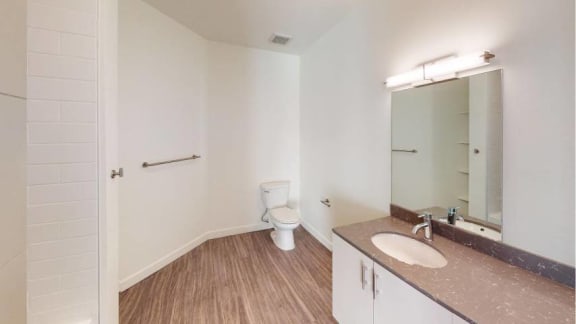 Spacious Bathroom Overview at Paperbox Lofts, Salt Lake City, UT, 84101