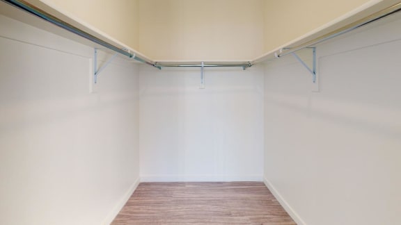 large walk in closet at Paperbox Lofts, Salt Lake City, UT