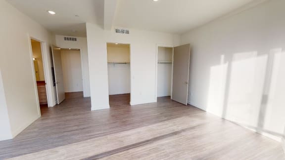 Master bedroom at Paperbox Lofts, Salt Lake City, Utah