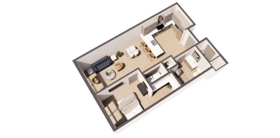 Monet Juene Floor Plan at Paperbox Lofts, Salt Lake City, Utah
