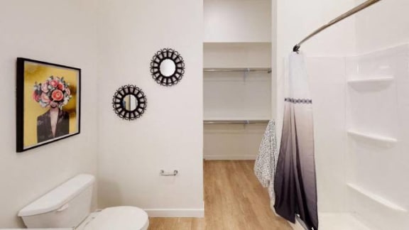 Bathroom With Storage at SevenO2 Main Apartments, Salt Lake City, Utah